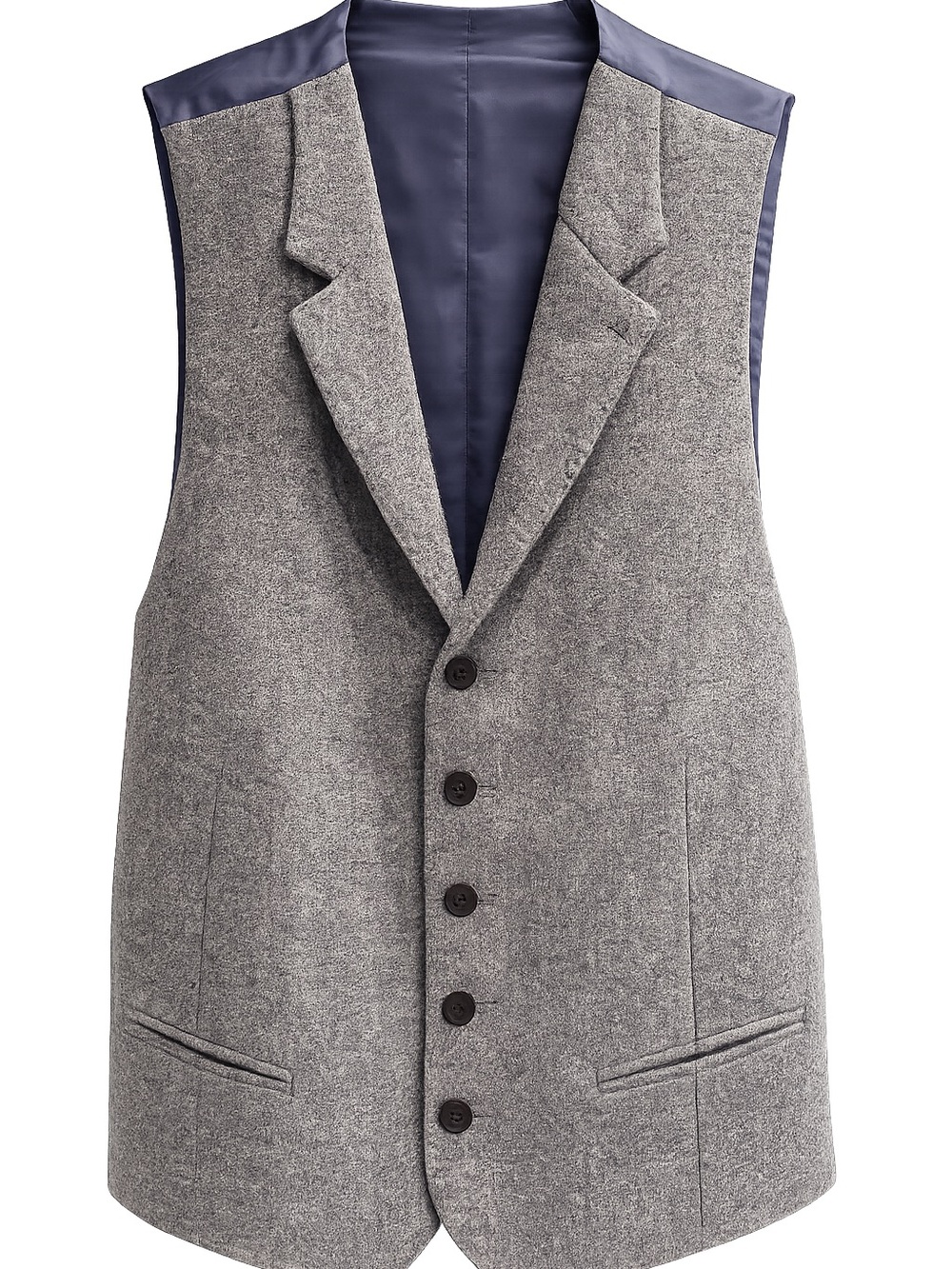 Suitsupply Grey vest navy lining single breasted fits size 38R suit